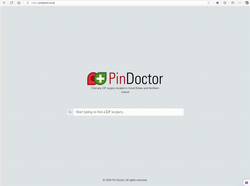Diagram showing the GP address lookup demo.